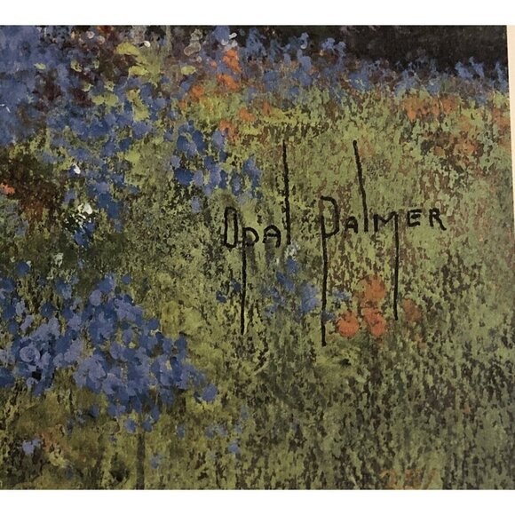 22"x14" Texas Wildflowers Landscape Art PRINT Signed & Numbered by OPAL PALMER - Picture 2 of 3